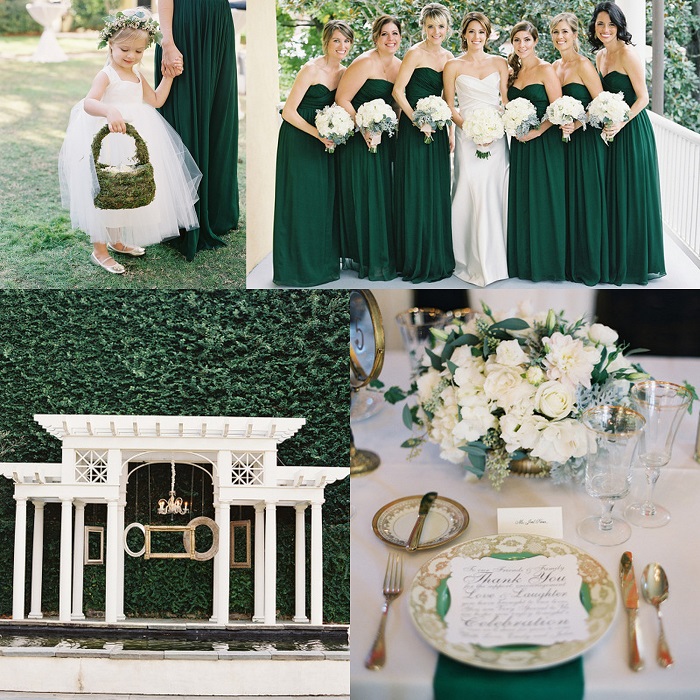Winter Wedding Color Inspiration: Emerald Green! 